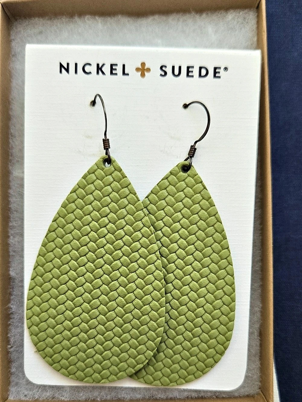 Nickel & Suede Leather Earrings
